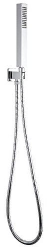 MILANO Square Hand Shower Handset Outlet Elbow Wall Bracket Chrome