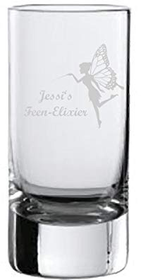 Graviertes Stamperl, Stamper, Schnaps-Glas mit einer Gravur wie Sie es wünschen zum Geburtstag, Weihnachten, Jubiläum, oder als Gastgeschenk zur Hochzeit, Glas: :57ml