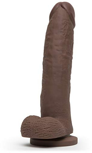 Lovehoney Lifelike Lover Ultra Realistic Dildo - 11 Inch Large Dildo - Suction Cup Sex Toys with Balls - Gifts for Women - Harness Compatible Strap On - Adult Sex Toy - Waterproof - Flesh Brown