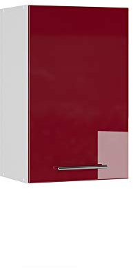Vicco Hängeschrank Fame-Line, Bordeaux Hochglanz, 45 cm | MDF-Front · Soft-Close · 2 Einlegeböden · Metallgriffe · ✓ Praktischer Stauraum