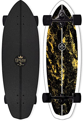 VOMI Surf Skateboards Pumping Carving Surfskate CX7 Truck (Federstrukturdesign, Flexibler) 7 Lagen kanadisches Ahornholz Deck, ABEC 11 Kugellagern, PU-Rad 70×51mm, Für Kinder Jugendliche Erwachsene,D