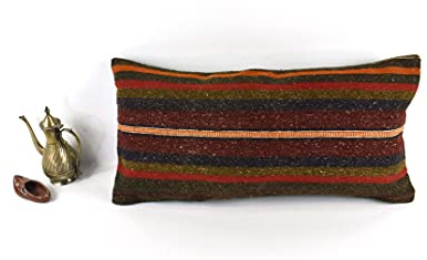 Kelim Kissen 30x60 cm Kissenbezüge Türkisch Handgewebt Kelim Kissenhülle Dekokissen Sofakissen Zierkissen Kelim Teppiche Kissenbezüge code 3863