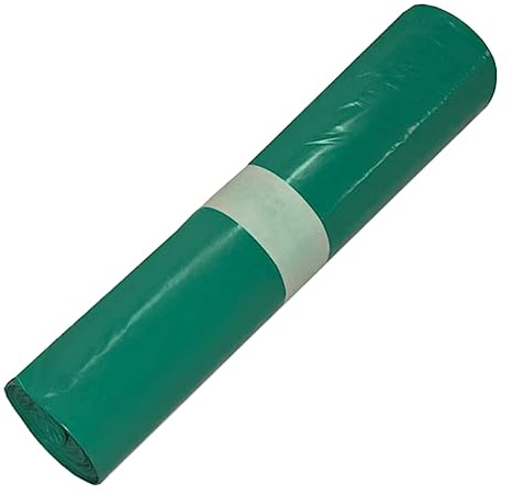 Wisch Star Müllbeutel 120L in Grün, 25 Stück | Mülltüten groß 700x1100mm extra stark, reißfeste und stabile Abfallsäcke, Schwerlast Müllsäcke für hohes Müllaufkommen