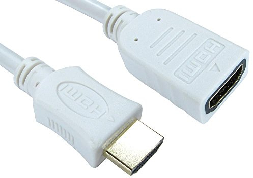 Pro Signal Câble HDMI haute vitesse 4K UHD avec Ethernet, mâle vers femelle, 0,5 m Blanc