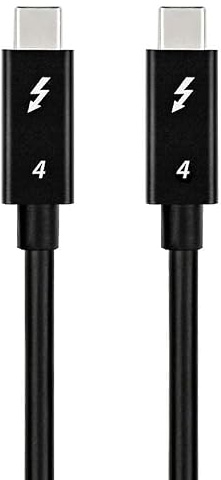 NÖRDIC 1,5m Thunderbolt 4 USB-C kabel 40Gbps 100W laddning 8K video kompatibel med USB 4 och Thunderbolt 3
