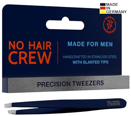 NO Hair Crew Precision Tweezers for Men – Made in Germany, Stainless Steel