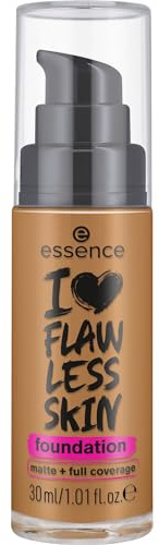 essence I LOVE FLAWLESS SKIN foundation, Nr. 130, Transparent, langanhaltend, mattierend, sofortiges Ergebnis, matt, vegan, ölfrei, UVA- und UVB-Filter + SPF 20, ohne Parfüm, 1er Pack (30ml)