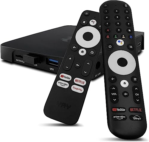 [Test mycket bra*] VU+ Yay GO PRO 4K UHD Android 12 TV-box + HM-sat HDMI-kabel - Google, Chromecast, Bluetooth, Smart TV, WiFi, Netflix 4K Prime Video Disney+ UHD YouTube-certifierad