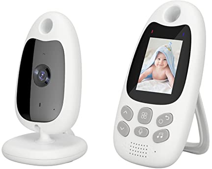 Monitor de Seguridad para Bebés, Cámara para Bebés de Largo Alcance con Visión Nocturna y Conversación Bidireccional 8 Canciones de Cuna 100-240V para la Oficina en el Hogar