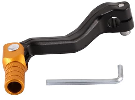 GOOFIT nero e oro lega di alluminio leva cambio leva pedale leva pieghevole Sostituzione per Cb250 Motocross Bike ATV Dirt PitBike