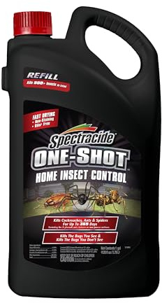 Spectracide One-Shot Home Insect Control AccuShot Refill, 1 Gallon, Fast-Drying Insecticide Formula for Residential Use to Kill 500+ Listed Insects by Contact