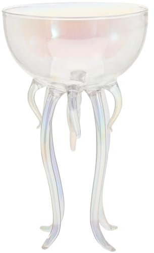 MAGICLULU Unique Jellyfish Shape Wine Goblet Creative Garden Glasses for Drinking for Parties