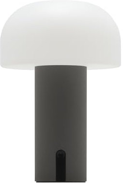 LUUK Studio NUOVO: Lampada ricaricabile a LED per interni ed esterni, portatile e mobile, dimmerabile in continuo tramite touch, batteria ricaricabile USB, grigio opaco