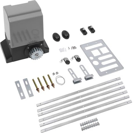 Fridgestea 750W Automatic Sliding Gate Opener 1600KG Electric Gate Opener Kit, Garage Door Security Gate Operator with 6PCS Gear Racks (750W 1600KG Opener Kit with 6pcs Gear Racks)