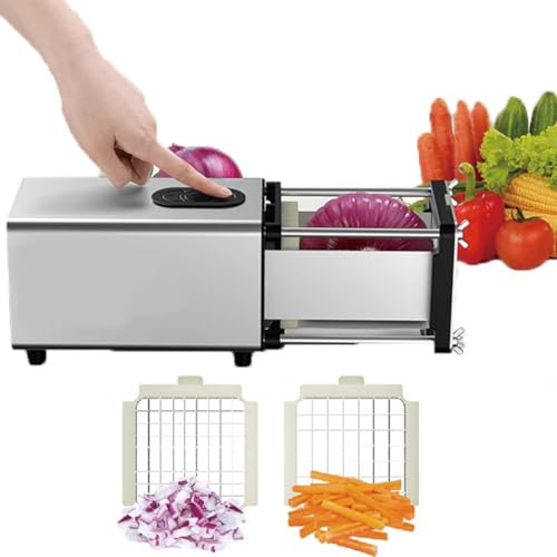 GAYAYAS French Fry Cutter Stainless Steel with 1/2 & 3/8 Inch Blade, French Fries Cutter for Restaurants & Home Kitchen, Vegetable Cutter, Use for Potatoes Carrots Cucumbers