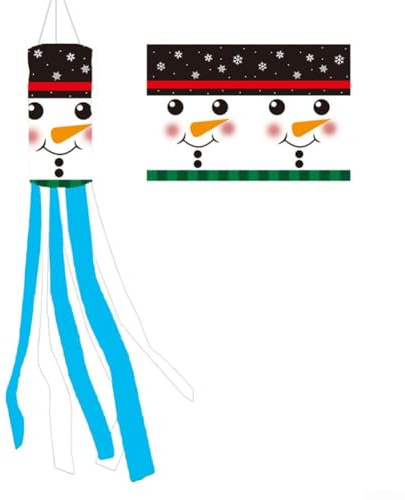 Entzückendes Weihnachts-Schneemann-Windsack-Banner, machen Sie Ihren Vorgarten in dieser Wintersaison zu etwas Besonderem