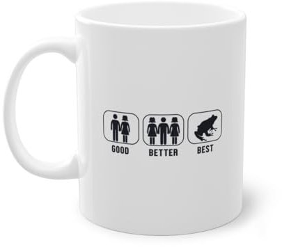 Good Better Best Frogs Kaulquappe Froschzüchter Kaffeetasse | Laubfrosch Kröte Frosch Tasse Weiß (02878B)