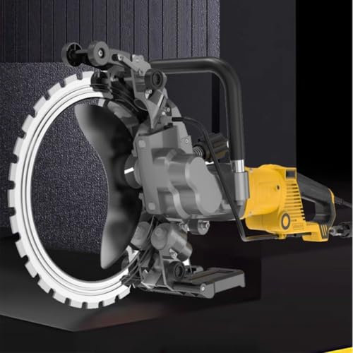 GJBMXSM Sierra Eléctrica para Hormigón,Sierra Circular Sin Escobillas,Cortadora Ranuras 8000 W,Sierra con Hoja Sierra,Profundidad Corte 290 Mm,3000 RPM,Cortadora Eléctrica para Pared,3xblade