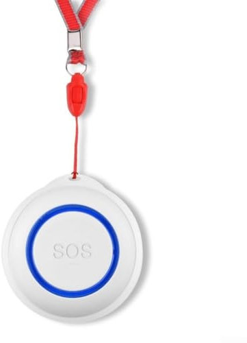 Getdoublerich Pulsante SOS allarme one-click, campanello senza fili chiamata per aiuto telecomando allarme pulsante wireless, adatto per anziani, pazienti