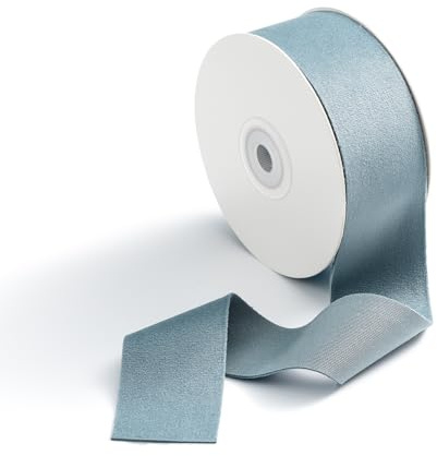 CHUQING Samtband Geschenkband Samt Schleifenband Samtschleife Blaugrau