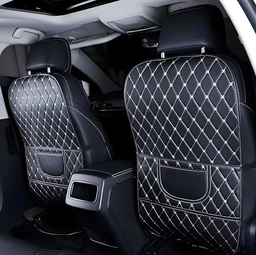 YANGSKT1 2 Stück Rückenlehnenschutz Auto Kinder für Mini Cooper Countryman F60 SUV 2017-2022, Wasserdicht Autositzschoner Rücklehnenschutz Leder Kick-Matten-Schutz