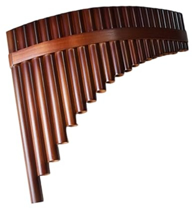Professionelle Panflöten Professionelles Performance Panflöteninstrument Braun(C tone,Left)