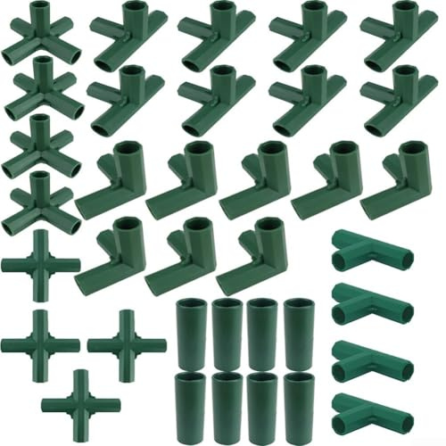 20 Pcs 16Mm Greenhouse Frame Building Connectors, 3 Types Pipe Fitting For Grape Trellis/Sunscreen Shed/Gardening Plant Stakes, Greenhouse Accessories