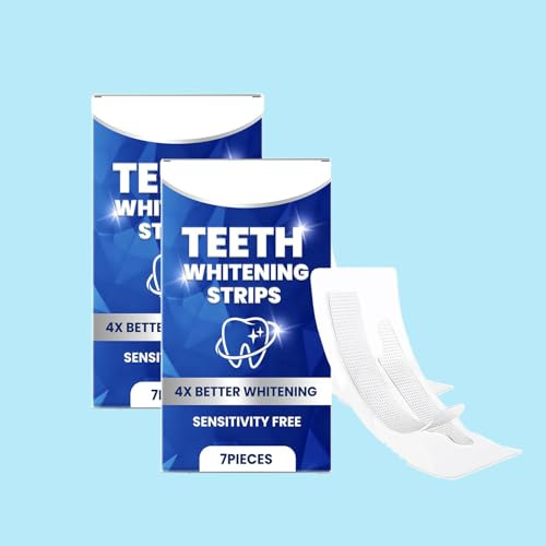Professionelle Zahnaufhellungsstreifen, White Stripes Zähne, Zahnbleaching, Teeth Whitening Strips, Entfernt Gerüche und Verfärbungen von den Zähnen, Beseitigt Flecken Schnell (14PC)