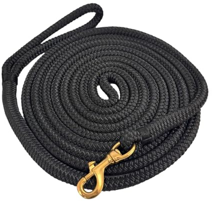 Krmoau führstrick - Nylon Performance zubehör | Longierführstrick Mit Schnellhalfter - für den täglichen Einsatz im Stall-, Farm-, Weide-, Reitschul-, Pflege-, Geländeritt-, Reiter-