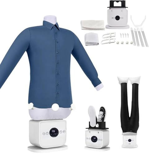 Eastnmythet Macchina da Stiro Automatica da 1400 w, Macchine Professionali Gonfiabili per Stirare Camicie, Pressa Portatile per Camicie e Dispositivo Antipiega per Pantaloni, Vestiti, Scarpe