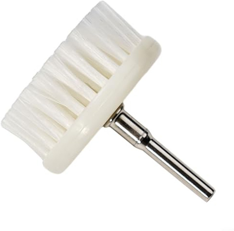 Testina morbida bianca da 60 mm con setole in nanowire per una delicata cura dei tessuti, pulisce efficacemente moquette, divani, sedili in pelle e altre superfici interne