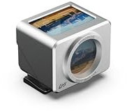 CHI 28mm Optical Waist Level Viewfinder (35/50mm) Silver - All Aluminum Built with Detachable Anti-Glare Hood, Adjustable Hot/Cold Shoe for Universal Compatibility with Digital/Film Cameras