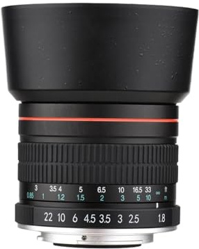 Objectif de Portrait Plein Cadre 85 mm F1.8, Grande Ouverture, téléobjectif Moyen, Mise au Point Manuelle, 7 Groupes, 10 éléments, Monture EF