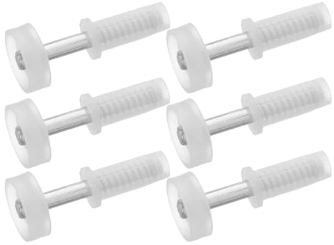 Alipis 6 Rodillos Superiores para Puertas Plegables Pasador Guía de Resorte 3/8 Herrajes Ajustables para Armarios, Despensas y Guardarropas, Kit Reparación para Puertas Plegables