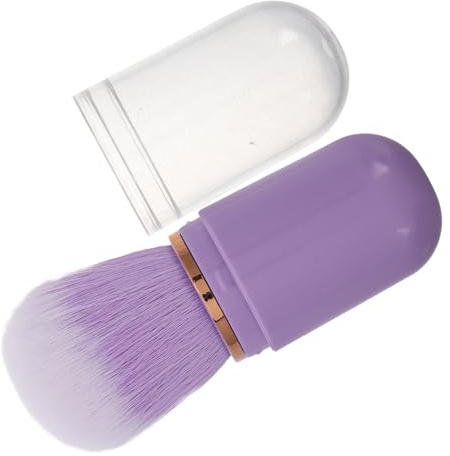 Ciieeo Mini Brocha de Maquillaje Portátil de Nylon y Plástico con Diseño Retráctil para Aplicación Precisa en Viajes y Uso Diario