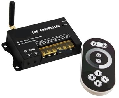 Regolatore dimmer for strisce luminose a LED 2.4GPWM Regolatore di gruppo dimmer 12-24V/18A dimmer
