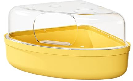 Sandbadbehållare för hamster Läckagesäker och genomskinlig bad- och | Ostformad hamster bad container Används för aktiviteter lek, sömn, födosök, potta och berikning för smågnagare såmus