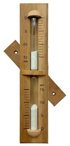 Sablier de sauna de 15 minutes, en cèdre rouge, résistant à la chaleur, rotatif à 360°, accessoire de sauna mural pour sauna infrarouge et traditionnel, spa