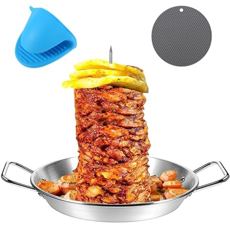 Spiedo verticale in acciaio , BBQ Al Pastor Spiedo verticale