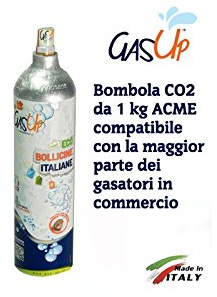 GAS UP Bombola Co2 da 1 kg Ricaricabile Attacco Acme