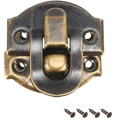 sourcing map 10 Stk. Kofferverschluss, kleine Größe Holzkisten Verschluss w Schrauben Bronze