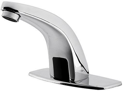Automatic Faucet with Infrared Sensor,Chrome Cold and Hot Water Applicable Basin Tap for Bathroom