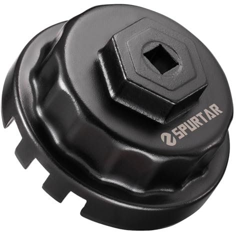 Spurtar Kappen-Ölfilterschlüssel 64mm Ölfilter Schlüssel für Toyota Auto Ölfilter Werkzeug für Lexus Camry, RAV4, Highlander, Sienna, Tundra, Tacoma mit 2.5-5.7L Motor