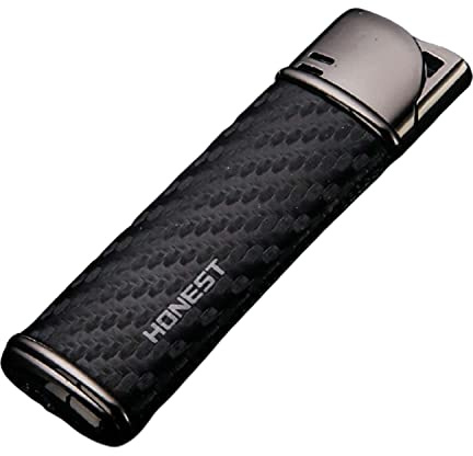 Accendino Portatile in Pelle Accendino Tascabile Multiuso Accendino Antivento Regolabile e Ricaricabile per Candela da Cucina All'aperto con Confezione Regalo