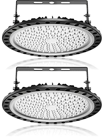 500W LED UFO Industrial Lamp,50000LM Hallenstrahler LED, 6000-6500K Kaltweiß LED Industrielampe,Beam Angle 120° Workshop Lighting,IP67 Wasserdicht Industrie Strahler Werkstattlampe