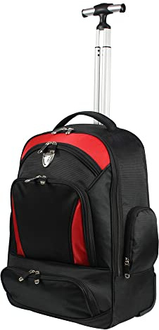 ARIANA Wheeled Backpack Trolley Laptop Rucksack Cabin Hand Luggage Camping Hiking Travel Bag - RT633 / Red