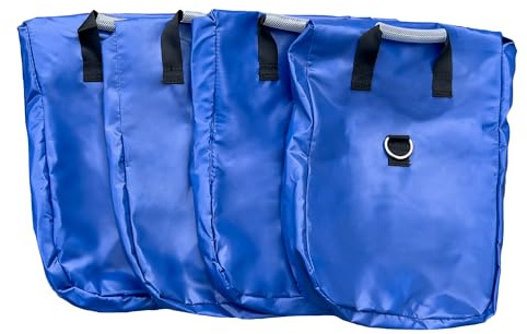 Hullaballoo Deluxe Extra Durable Vinyl Sand Bags, Anchor Safety Product for Inflatable Bounce House, Water Slides, Canopies and Tents, Holds 50 Pound Capacity, 4 Pack