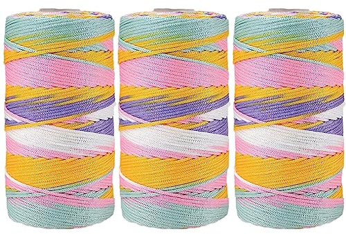 3 Rotoli Corda di Cotone Macramè Filo Macrame 1,5mm Cordoncino Cotone Naturale Filo di Cotone Naturale ilo Macrame Cordoncino Cotone Grosso per Borse Uncinetto, Decorazione Boho