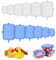Lot de 12 couvercles extensibles en silicone, extensibles pour s'adapter à différentes formes de récipients, plats, bols, passent au lave-vaisselle, au micro-ondes et au