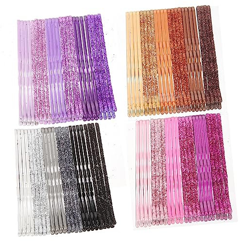 DOITOOL 288 Pcs Glitter Hair Clips Metal Styling Barrettes Glitter Powder Bobby Pins for Bridal Hair Accessories